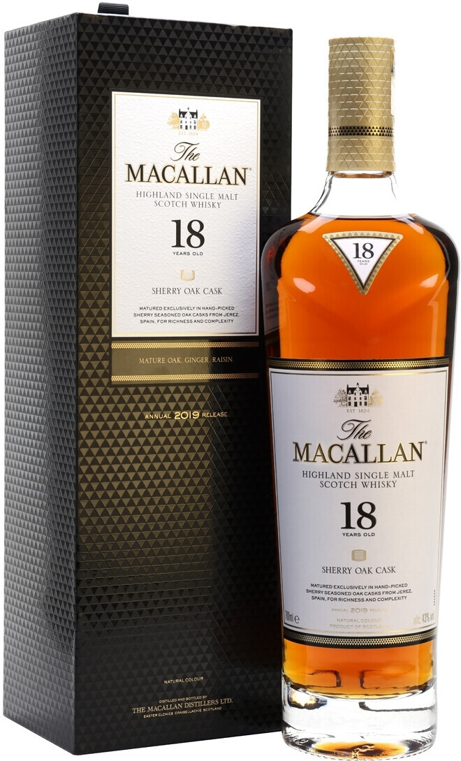 Whisky Macallan 18 Years Old, gift box, 0.7 L – price, reviews