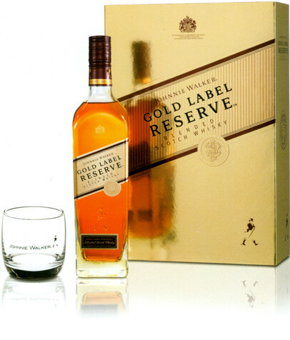 Виски "Gold Label" Reserve, в подарочной коробке with 2